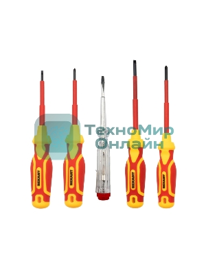 Набор диэлектрического инструмента Rexant RI-01, 7 предметов, до 1000 В, тканевый пенал