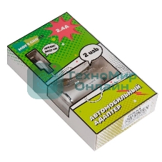 Автомобильная зарядка (от прикуривателя) 2USB 2.4A для micro USB More choice AC22m белый