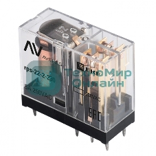 Реле промежуточное РП slim 22/2 5А 230В AC AVERES EKF rps-22-2-230