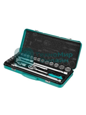 Набор торцевых головок с трещоткой Stels 1/2