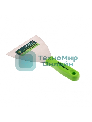 Шпательная лопатка из нержавеющей стали Сибртех, 120 мм, пластмассовая рукоятка