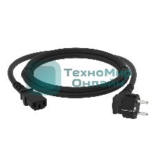 Кабель питания Greenconnect GCR-54377 PROF 2.0m, Евровилка угловая - С13, 3*1,0 мм, черный