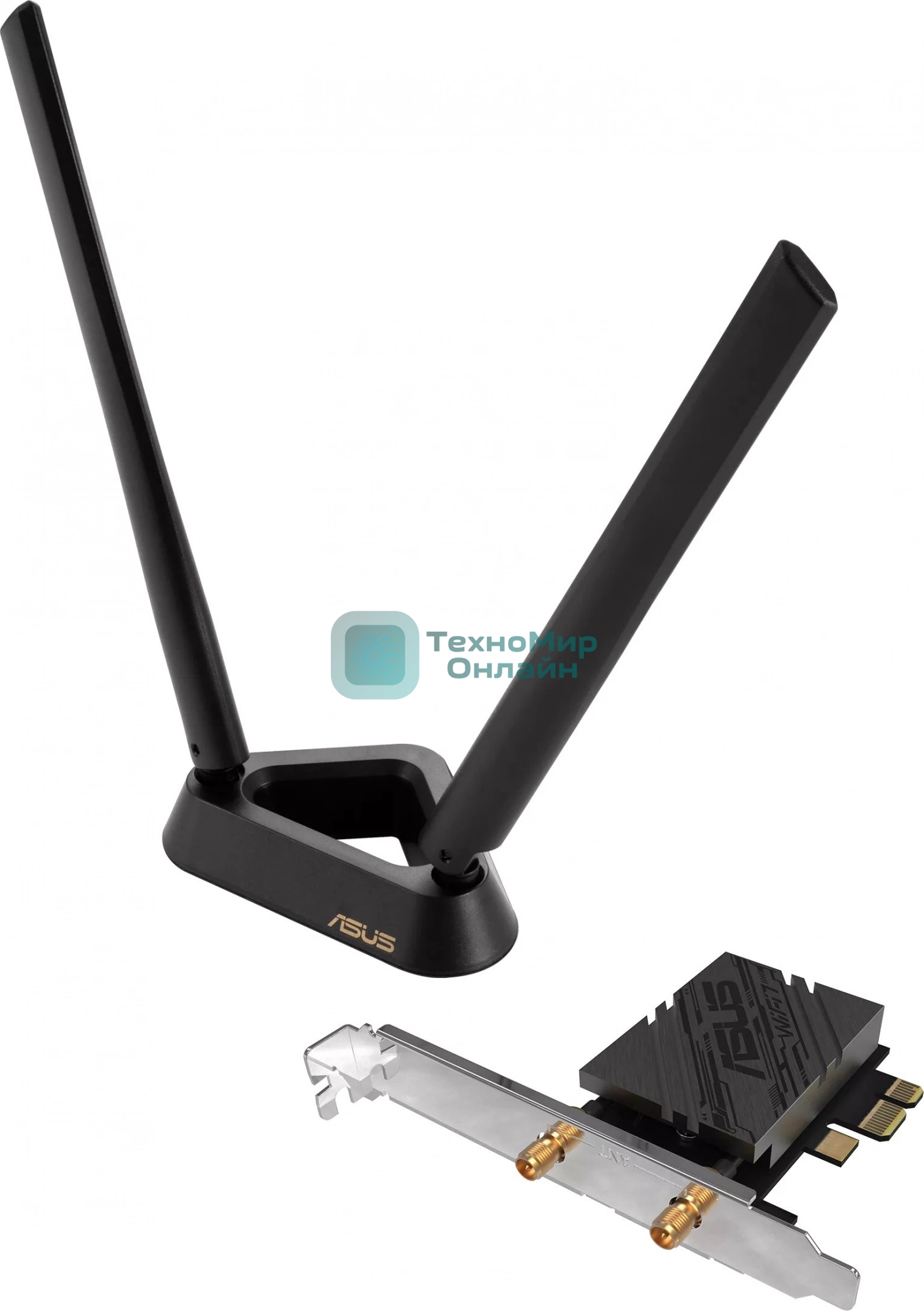 Сетевой адаптер Wi-Fi + Bluetooth Asus PCE-BE92BT BE9400 PCI Express (ант.внеш.несъем.) 2ант.