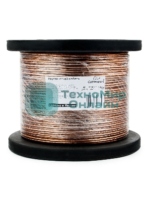 Акустический кабель Cablexpert CC-TC2x1,0-100M, прозрачный, 100 м, на катушке