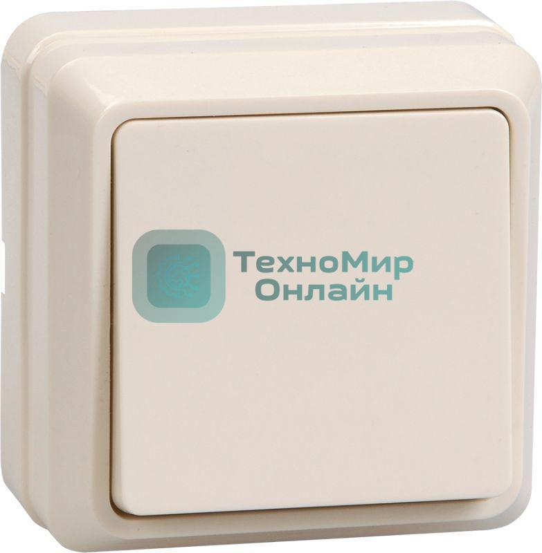 Выключатель 1-кл. ОП ОКТАВА 10А IP20 ВС20-1-0-ОКм крем. IEK EVO10-K33-10-DC