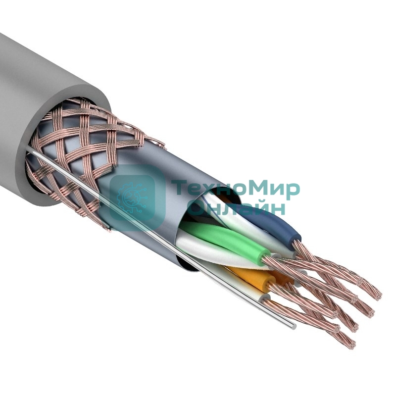 Кабель витая пара Rexant SFTP 4PR 24AWG, cat.5e, STRANDED, бухта 305 м