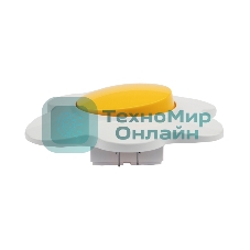 Выключатель одноклавишный Kranz HAPPY Яичница скрытой установки, желтый/белый