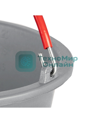 Ведро строительное Matrix пластмассовое 12 л, ударопрочное, обрезиненная ручка