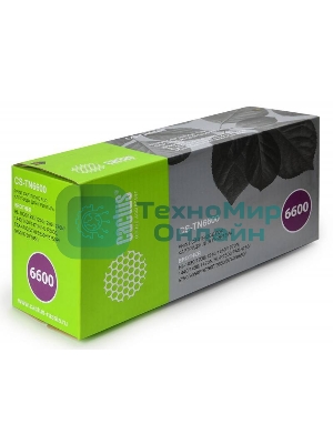 Картридж лазерный Cactus CS-TN6600 черный (6000 стр.) для Brother HL-1030/1230/1240/1250/1270N/1440/1450/1470N