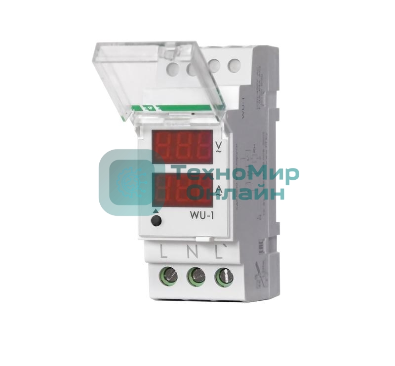 Указатель напряжения и тока WU-1 (однофазный; 0.5-63А 24-250В 40-60Гц 2 модуля; монтаж на DIN-рейке) F&F EA04.011.007