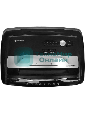 Шредер ГЕЛЕОС УМ35-4 (DIN P-4) фрагмент 3,9x30мм, 26 листов (70гр./м²), 35 литров, Уничт.скобы,скрепки,пл.карты,CD. TouchGuard.JamFree.ECO