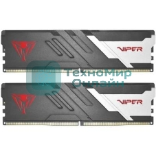 Оперативная память Patriot Viper Venom, DDR5, 64GB (2x32GB), 5200MHz, CL40, DIMM, с радиаторами, черный