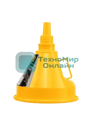 Воронка пластиковая Denzel 135 мм с металлическим ситом, гибким наконечником и непроливайкой