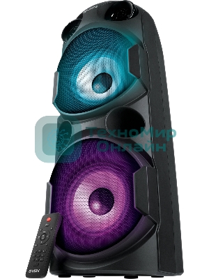 Колонка АС SVEN PS-750, черный (80 Вт, TWS, Bluetooth, FM, USB, microSD, LED-дисплей, 2х4400мА*ч)