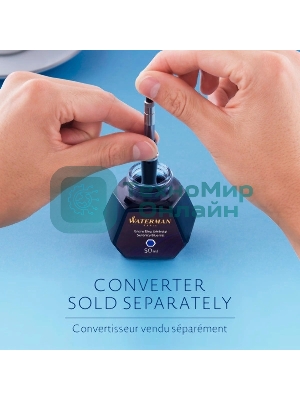 Флакон с чернилами Waterman (CWS0110790) Mysterious Blue чернила, 50мл для ручек перьевых