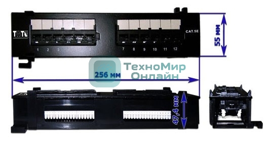 Патч-панель Lanmaster TWT-PP12UTP-H 19
