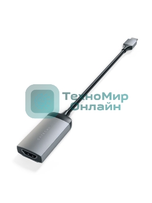 Адаптер Satechi Type-C to HDMI 4K 60HZ. Поддержка 4K/60Hz. Материал корпуса алюминий. Цвет серый космос.