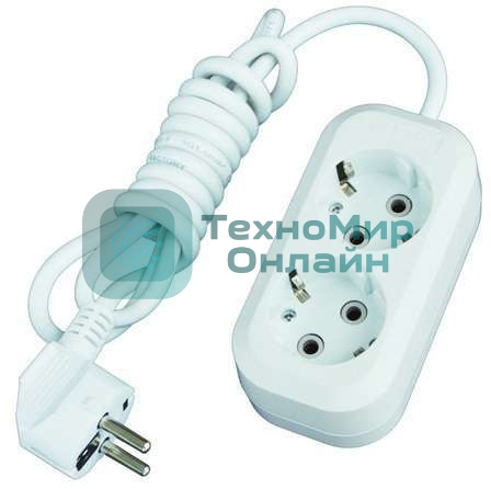 Удлинитель 2х3 м с заземл. 16А IP20 Е-302 АБС-пл. ПВС 3х1 UNIVersal 9631973