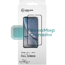 Защитное стекло для экрана Redline черный для Apple iPhone 12 Pro Max антиблик. 1шт. (УТ000021879)