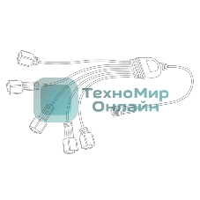 Разветвитель-Y для уличных гирлянд Neon-night Professional (1 вход, 5 выходов) белый ПВХ