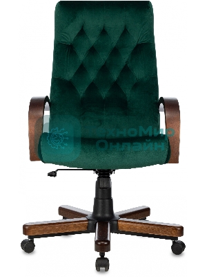 Кресло Бюрократ T-9928WALNUT Fabric Italia Green зеленый, ткань
