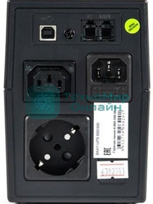 Источник бесперебойного питания внутр. меандр. стабилизация напряжения SKAT-UPS 600/350 220В 350Вт 1 АКБ 7А·ч