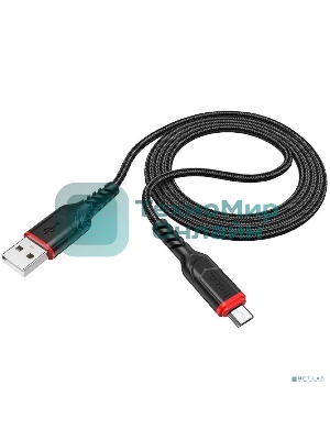 Кабель USB Micro/HOCO HC-44890 X59/1m/2.4A/Нейлон/черный