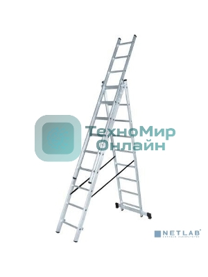 Лестница алюминиевая трехсекционная Вихрь ЛА 3х8 73/5/1/21