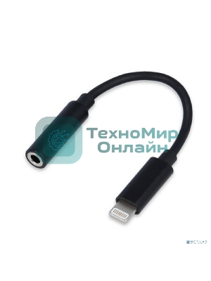Переходник USB Cablexpert CCA-LM3.5F-01, Lightning/Jack3.5F, черный