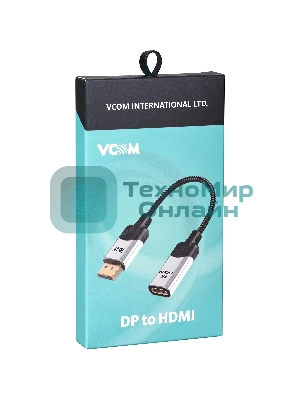 Кабель VCOM DisplayPort TO HDMI 4K 0.15 M CG621M-0.15