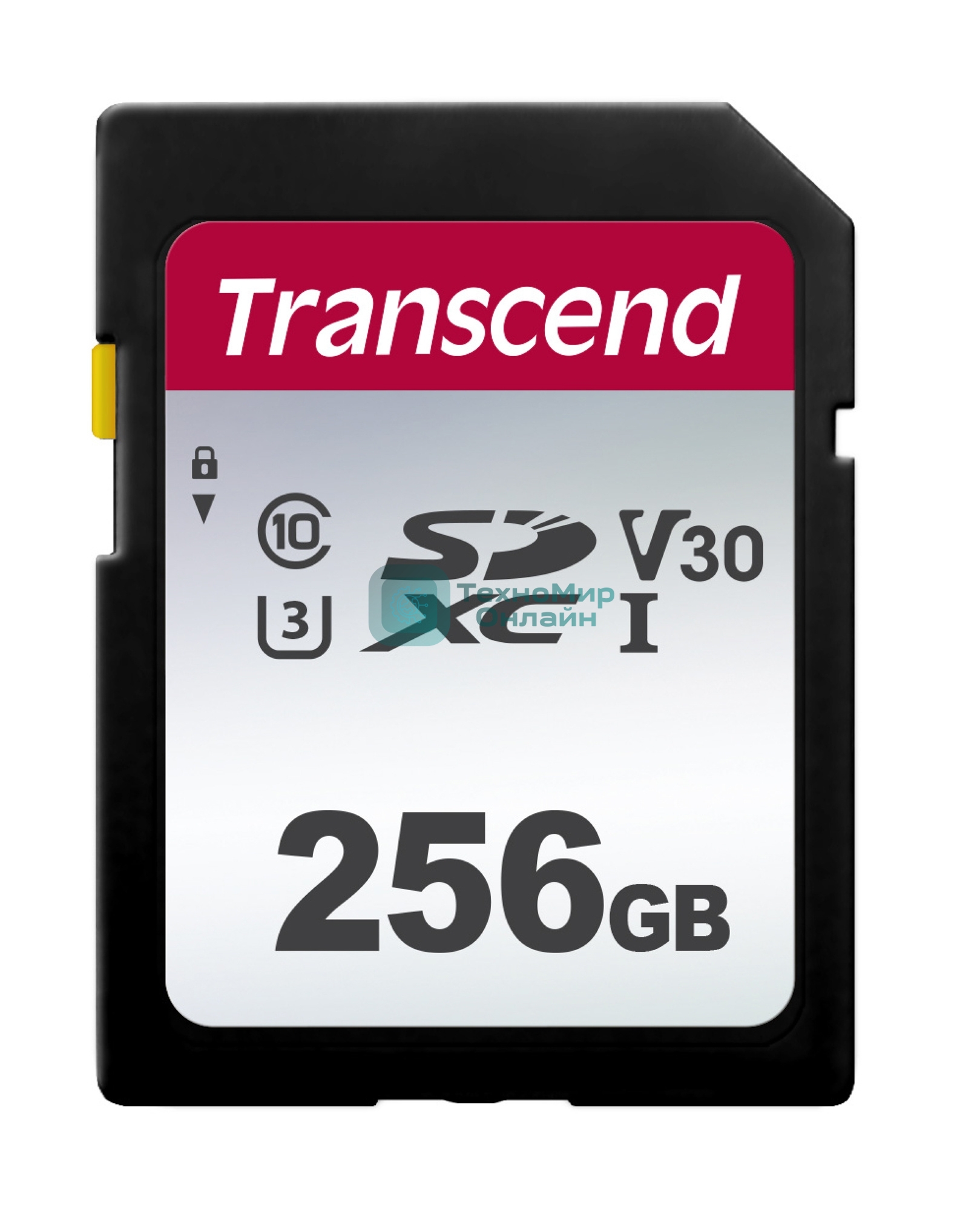 Флеш карта SD 256Gb Transcend SDXC Class 10 UHS-I U3, V30, TLC, Silver