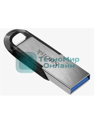 Флешка USB Sandisk CZ73 Cruzer Ultra Flair (SDCZ73-128G-G46), 128Gb, USB 3.0, R/W 150/45, серебристый/черный