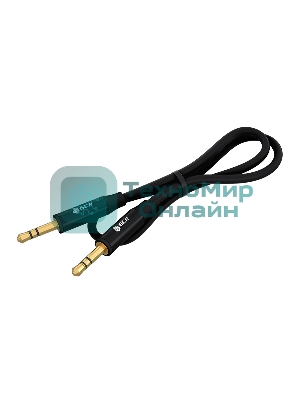 Кабель GCR 2.0m аудио jack 3.5мм/jack 3.5мм черный, GOLD, AL case черный, M/M, GCR-54761