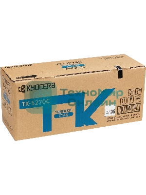 Картридж лазерный Kyocera TK-5270C (1T02TVCNL0) голубой для M6230cidn/M6630cidn/P6230cdn 6000 стр