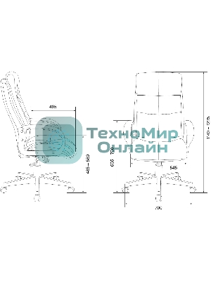 Кресло Бюрократ CH-824 Fabric Alfa 44 серый, ткань