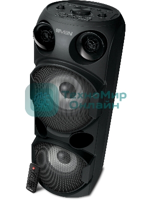 Колонка АС SVEN PS-750, черный (80 Вт, TWS, Bluetooth, FM, USB, microSD, LED-дисплей, 2х4400мА*ч)
