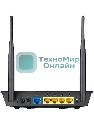Сетевое оборудование ASUS RT-N12 E WiFi Router (RTL) 802.11b/g/n, 4UTP 10/100 Mbps, 1WAN, 300Mbps, 2x2dBi