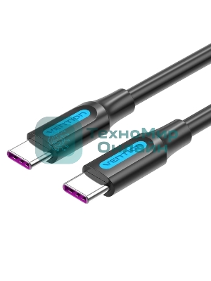 Кабель Vention USB 2.0 CM/CM 5А PD100W - 2м. черный, шт.