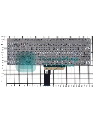 Клавиатура для ноутбука Asus VivoBook PRO 16 M7600QA серебристая