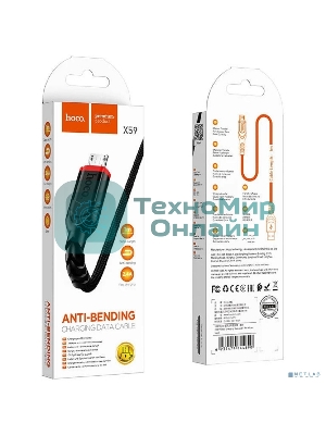 Кабель USB Micro/HOCO HC-44890 X59/1m/2.4A/Нейлон/черный