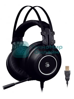 Гарнитура Bloody G528C чёрный, проводная, подсветка