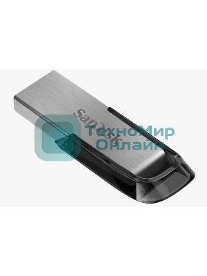 Флешка USB Sandisk CZ73 Cruzer Ultra Flair (SDCZ73-128G-G46), 128Gb, USB 3.0, R/W 150/45, серебристый/черный