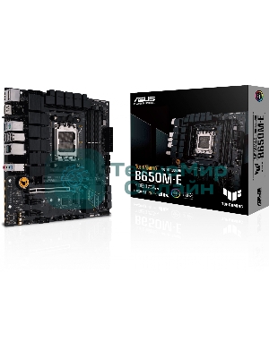 Материнская плата ASUS TUF GAMING B650M-E, AM5, AMD B650, 4xDDR5, 4xSATA, 2xM.2, 1xPCIe 4.0 x16, 2xPCIe x1, 2xDP, 1xHDMI, 1x 2.5Gb LAN, 1xUSB-A 3.2 Gen 2, 2xUSB-A 3.2 Gen 1, 4xUSB 2.0, 1xUSB-C 3.2 Gen 2, 3x3.5 мм, 7.1, mATX