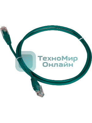 Патч-корд LANMASTER TWT UTP cat.5e, с заливными колпачками, 3.0 м, зеленый