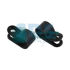 Кабельная скоба под винт Rexant 12 мм, черная, упаковка 50 шт.