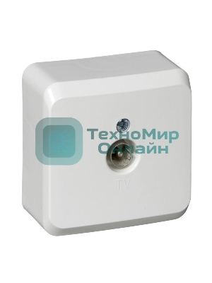 Розетка телевизионная TV 1-м ОП Этюд крем. SchE TVA-002K