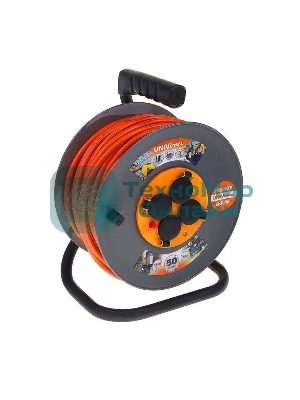 Удлинитель катушка UNIVersal ВЕМ-250 IP-44 термо ПВС 3x1,5 4 гнезда 50мс заземлением