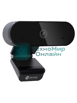 Веб-камера OKLICK OK-C008FH 1920x1080, 30 кадр/с, USB Type-A, микрофон (шумоподавление), автоматическая фокусировка, универсальное крепление