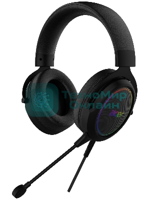 Гарнитура Acer AHW120 чёрный, проводная, USB, подсветка