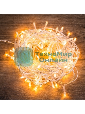 Гирлянда Neon-night Твинкл-Лайт 20 м, прозрачный ПВХ, 160 LED, теплый белый